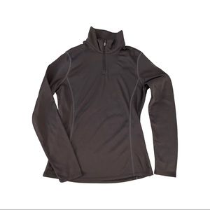 Black/Charcoal Dark Grey Long Sleeve Athletic Sweater SPYDER.